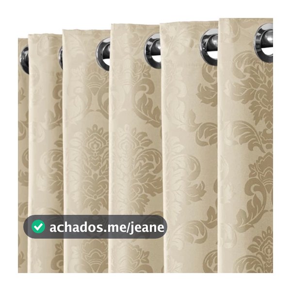 Cortina em Jacquard 2,80 x 1,40 - Decoração Ideal para Sala, Quarto, Janela