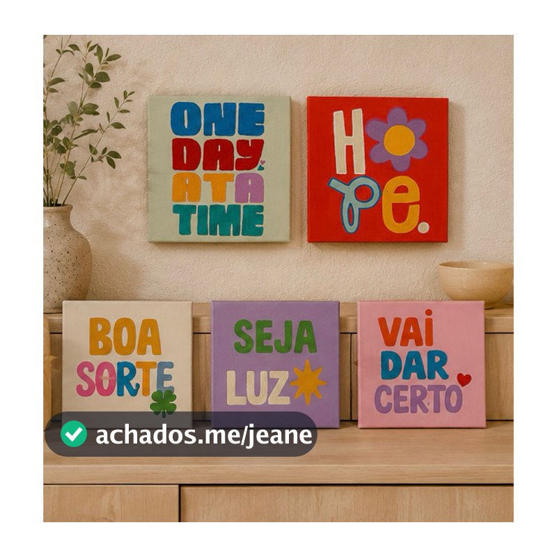 Quadrinho Decorativo com Frases | Coleção Afeto