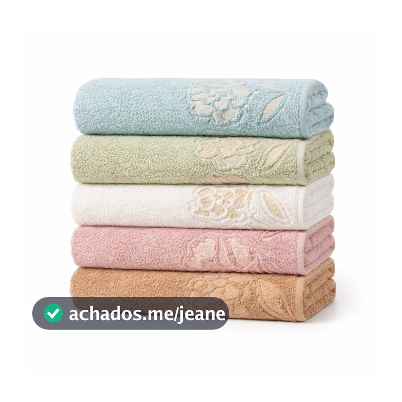 Kit 5 Toalhas de Rosto Grande Grossa Guadalupe 100% Algodão Macia Felpuda Luxo