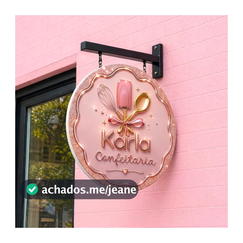 Placa com suporte de parede personalizada pirulito para salão nail designer Logo barbearia fachada decoração