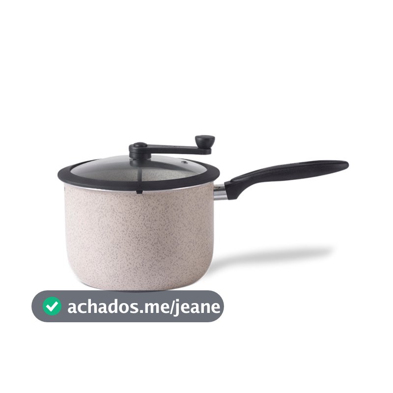 Pipoqueira Brinox Ceramic Life Pic Poc 22x15,5cm 5,5L Tampa com Vidro Temperado Vanilla