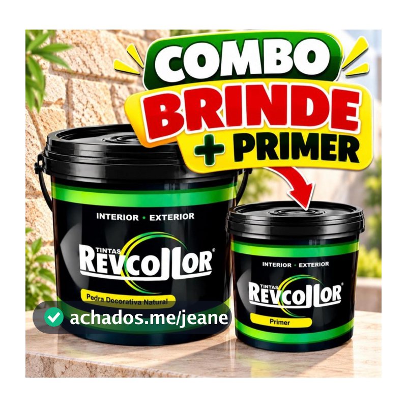 Revestimento Pedras Naturais Textura Revcollor 20Kg + Primer