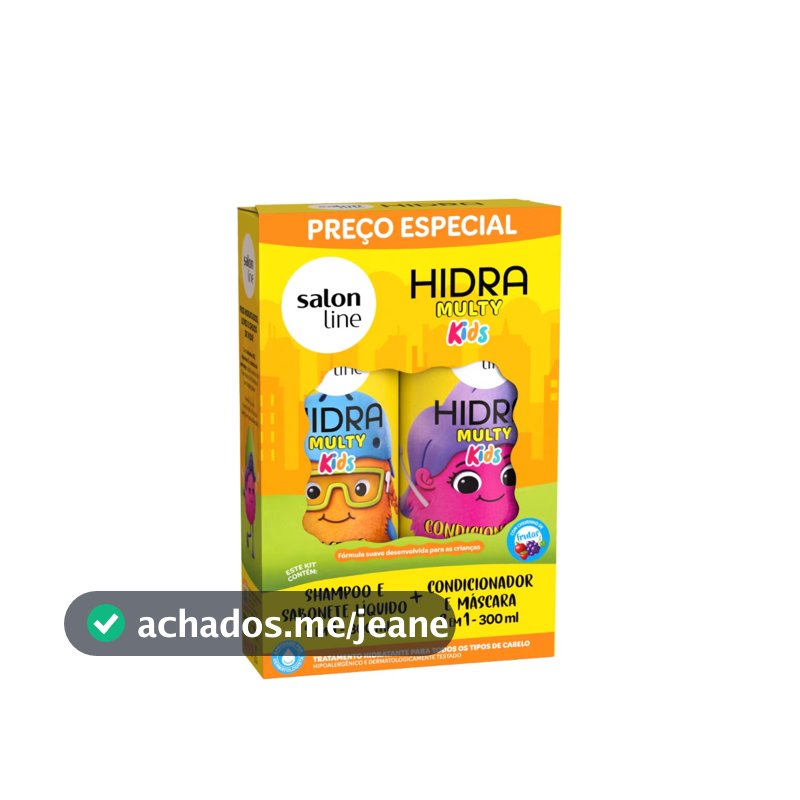 Kit Shampoo + Condicionador Hidra Multy Kids Salon Line 300ml
