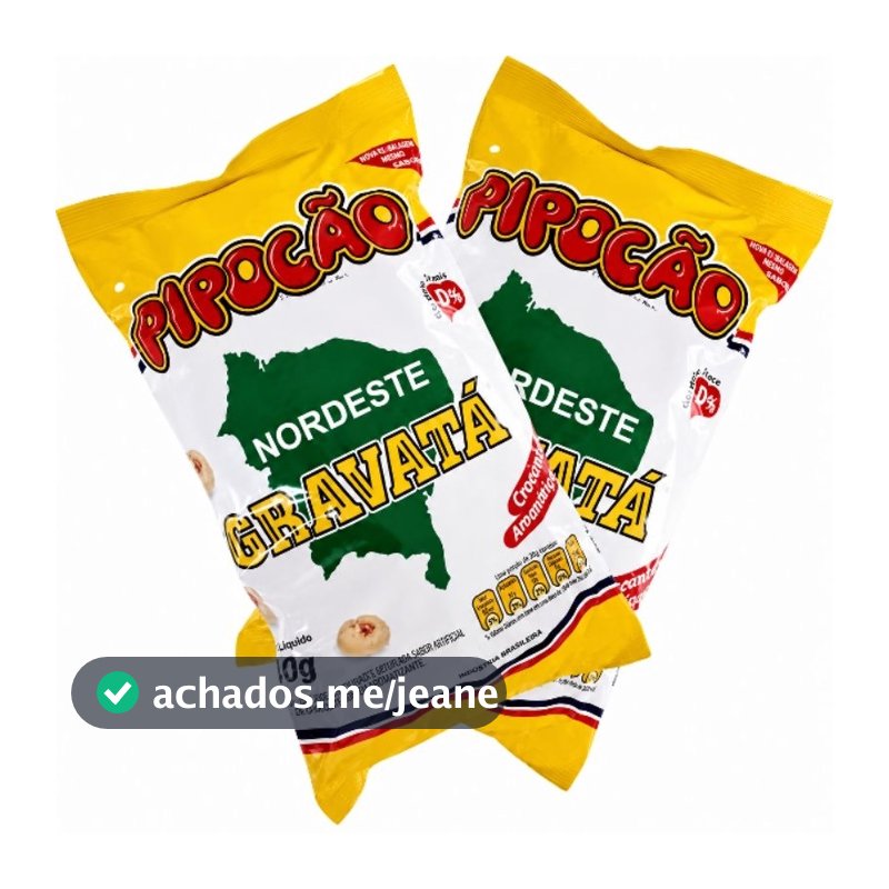 PiPOCÃO pipoca salgada Gravata do nordeste fardo com 10 pacotes crocantes produtos novos