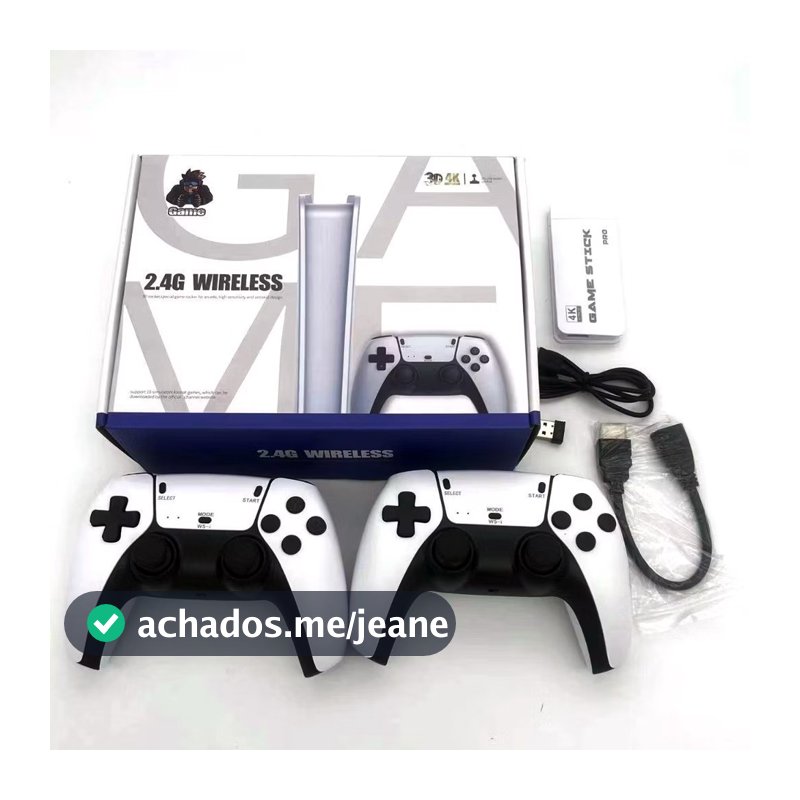 Game Stick M15 Pro 4k 64GB com 2 controles sem fio +20.000 jogos