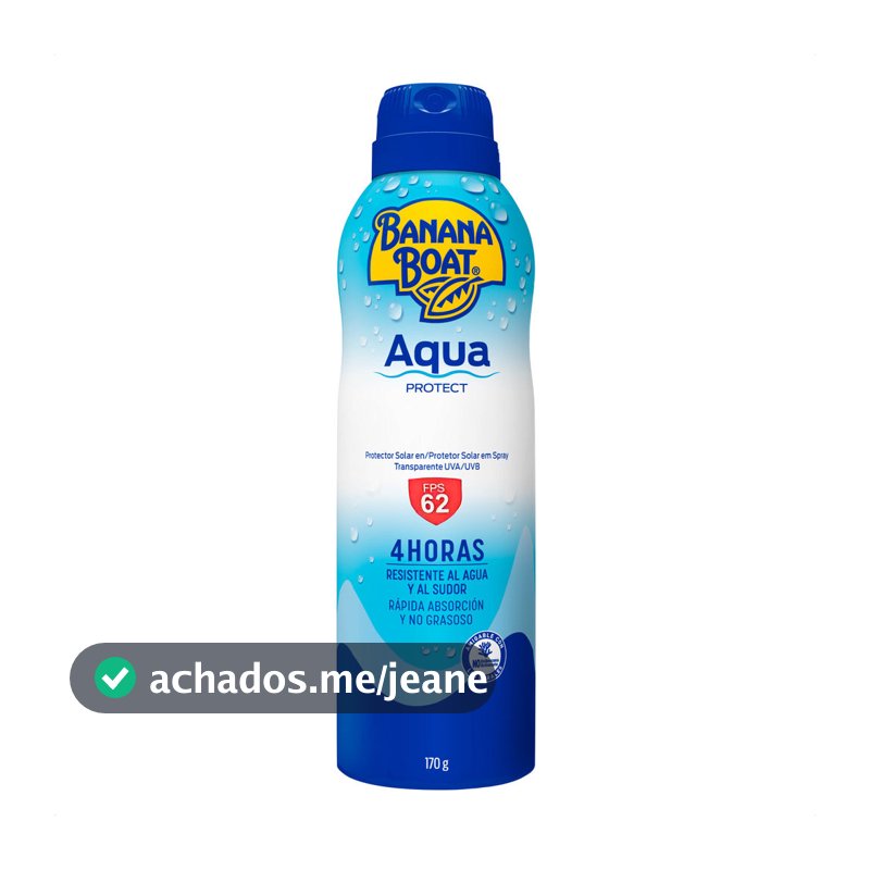 Protetor Solar Aerossol Banana Boat Aqua Protection Fps 62 - 170g