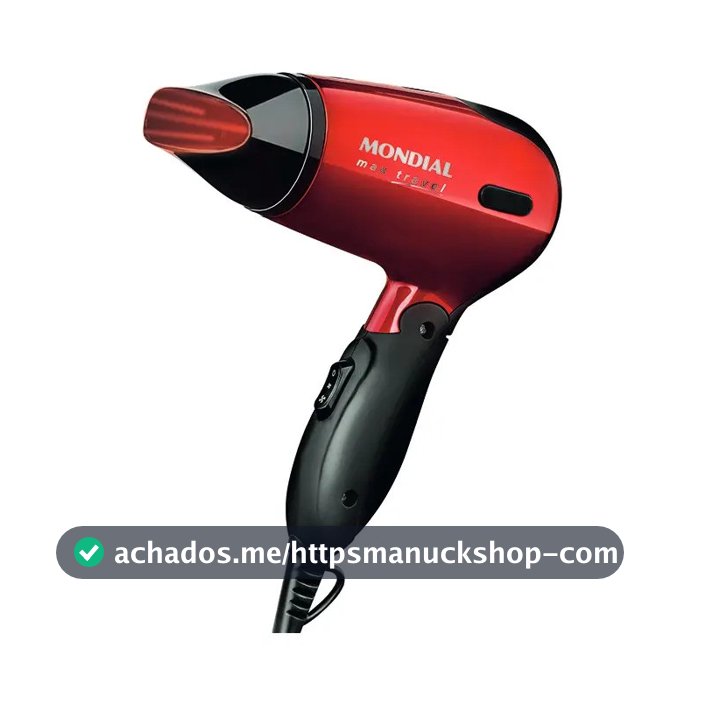 Secador de Cabelos Mondial Max Travel SC-10 Bivolt 1200w