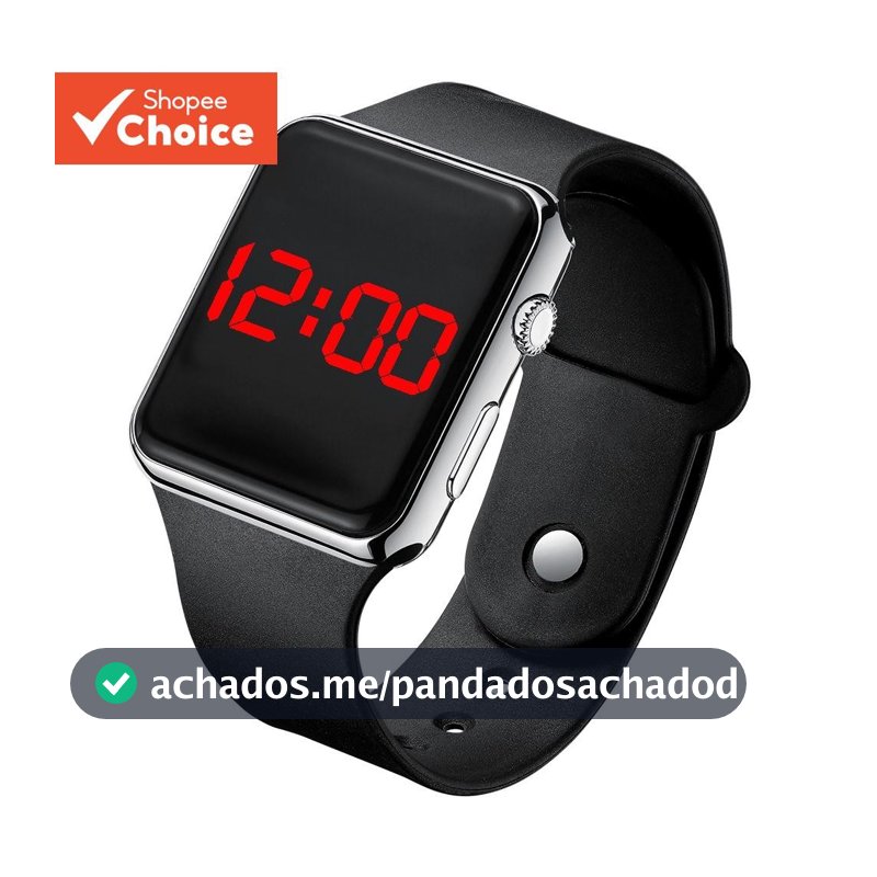 Relógio Digital LED Quadrado Moderno e Elegante, Pulseira de Borracha para Estudantes, Adultos e Casais Versáteis