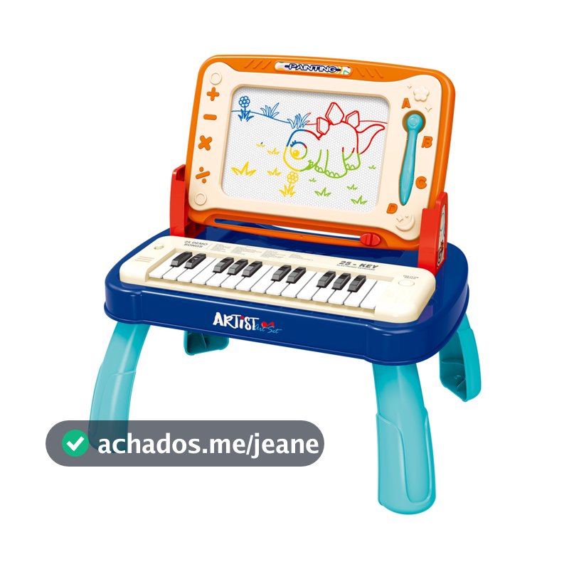 Lousa Mágica Infantil Divertida com Piano Musical  Maxi Toys