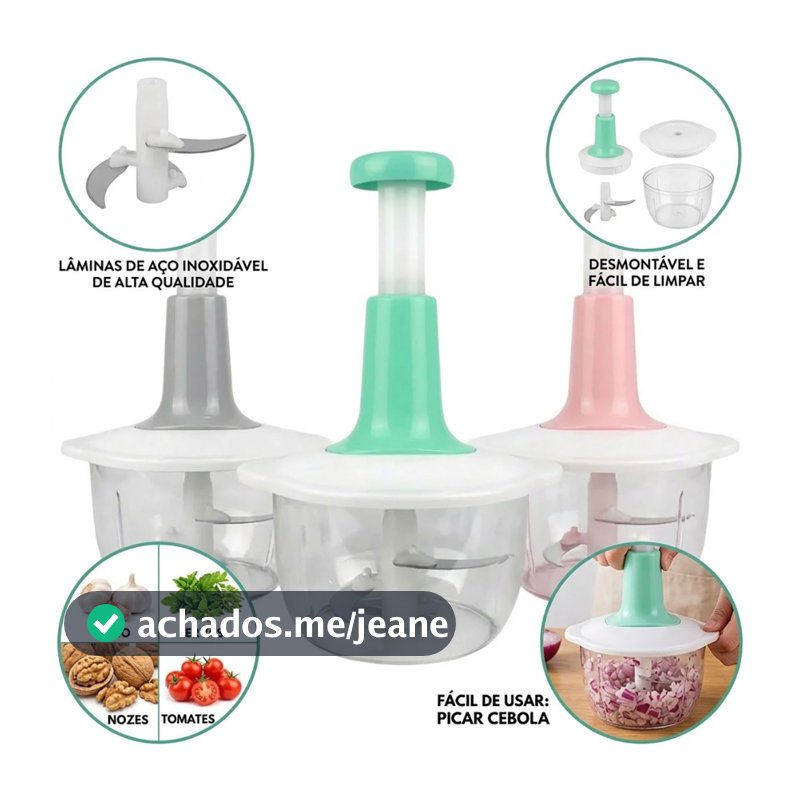 Processador De Alimentos Manual Multifuncional Gourmet