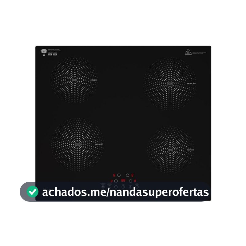 Fogão Cooktop de Indução Philco 4 bocas PCT40A Preto 220v