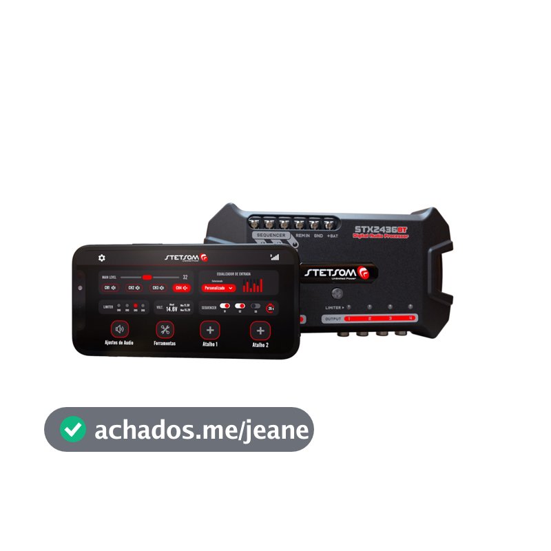 Processador Crossover Digital Stetsom STX2436 BT 5.1 Equalizador