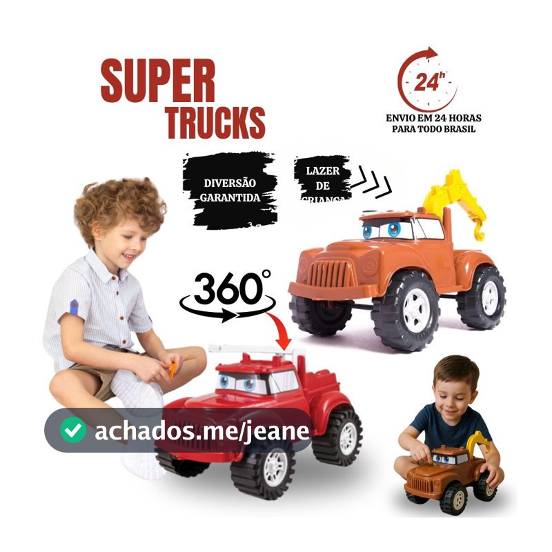 Carro Guincho Articulado Grande - Mate Carros - Macqueen Bombeiro Super Truck Menino Brinquedo Kendy
