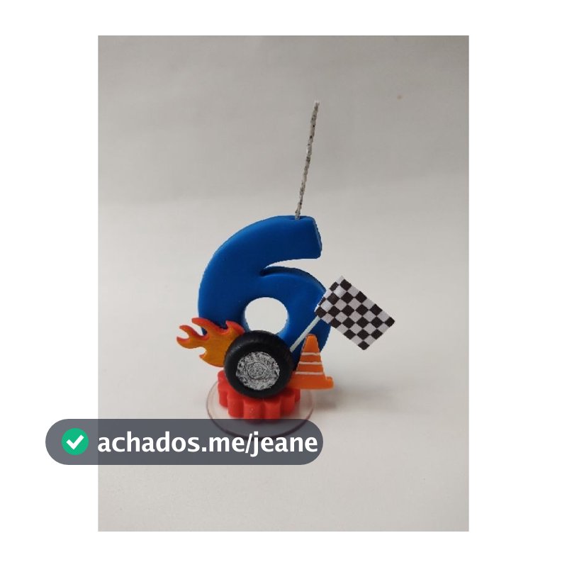 Vela Personalizada Hot Wheels Carros em Biscuit Para Festa Infantil Aniversário
