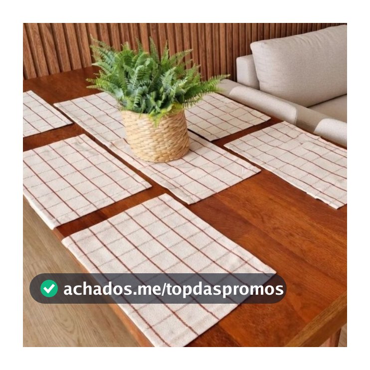 Jogo Americano Mesa Posta 7 peças com Caminho de Mesa Tear Grid
