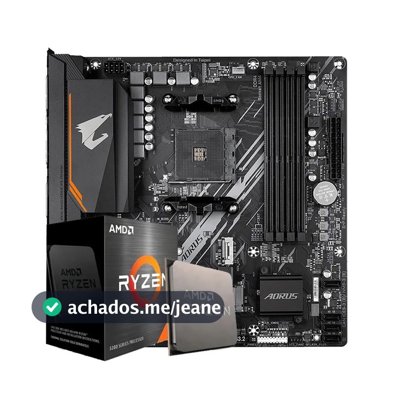 Kit AMD Ryzen 7 5700X e Placa Mãe B550M Aorus Elite Bios Atualizada