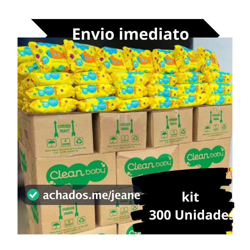Caixa Kit Com 300 Lenços/Toalhas Umedecida Kit Higiene Bebe Promoção