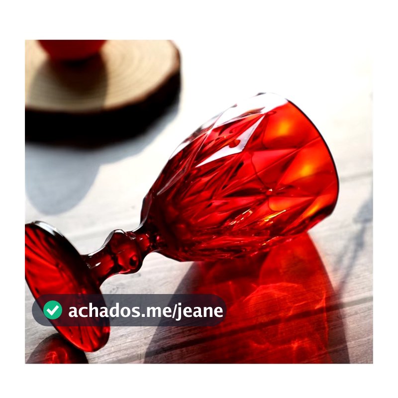Conjunto de 6 taças de vinho de vidro de cor vermelha de 340 ml Natal
