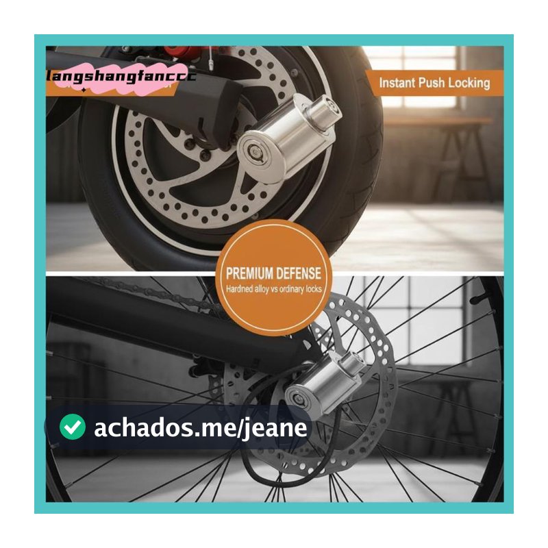 [LANGC] Freio A Disco Para Bicicleta Elétrica Lo Portátil Antirroubo À Prova D'água Segurança Com 2 Chaves Motocicleta S