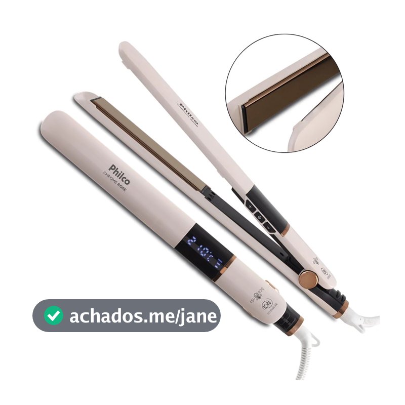 Prancha Titanium Chrome Rose Bivolt PPR10 Philco