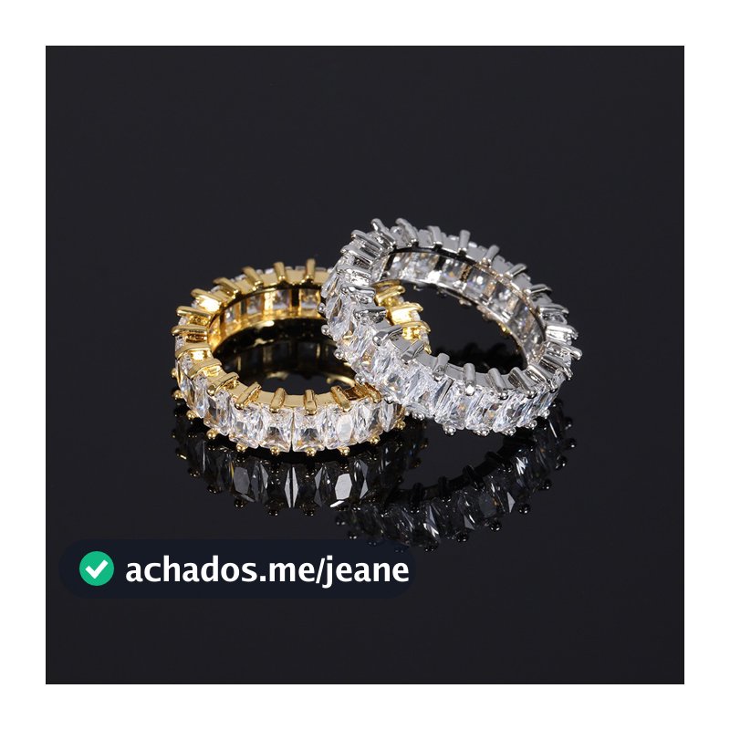 Anéis De Diamante Quadrados Moissanite De Prata 925 Criativos Para Estoque Feminino