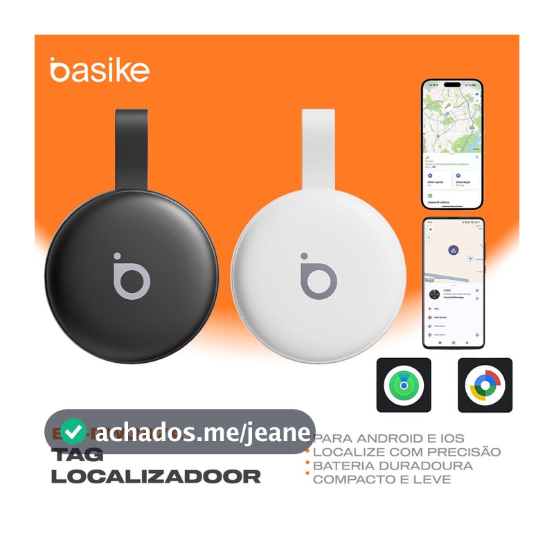 BASIKE Localizador Bluetooth Compatível com Android e iOS para Rastreador de Objetos Perdidos/Pet