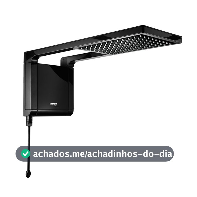 Chuveiro Elétrico Ducha Acqua Storm Ultra Preto 220v 7800w 6800w Lorenzetti