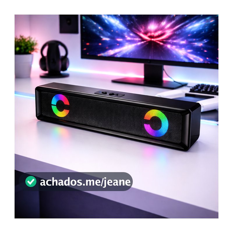 Caixa De Som Pc Computador Notebook Gamer Soundbar Gamer Caixinha Som Subwoofer Para Tv Pc Usb Led