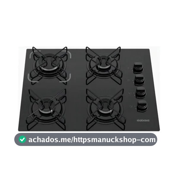 Cooktop Itatiaia Essencial 4 Bocas Preto – Bivolt 127V/220V com Acendimento Automático