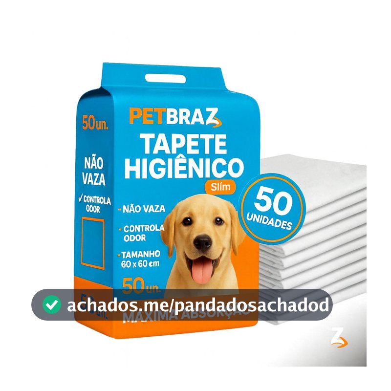 Tapete Higiênico Descartável para Cachorro Unidades 60x60 cm - Fralda Pet Xixi Cão Pequeno Médio