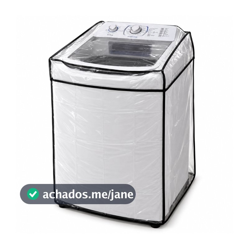 Capa Para Máquina de Lavar Roupa 8 a19kg Todos os Tamanhos e Marcas Pvc Cristal Transparente Com Elástico