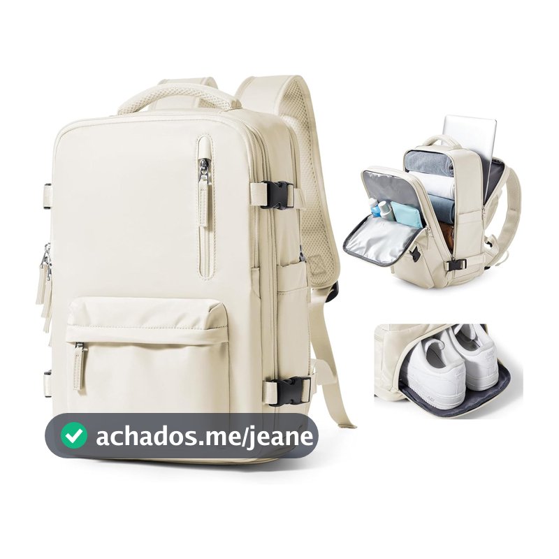 Mochila De Viagem Feminina Masculina Grande Capacidade Com Porta USB Notebook Respiravel Ideal Para Curtos Passeios