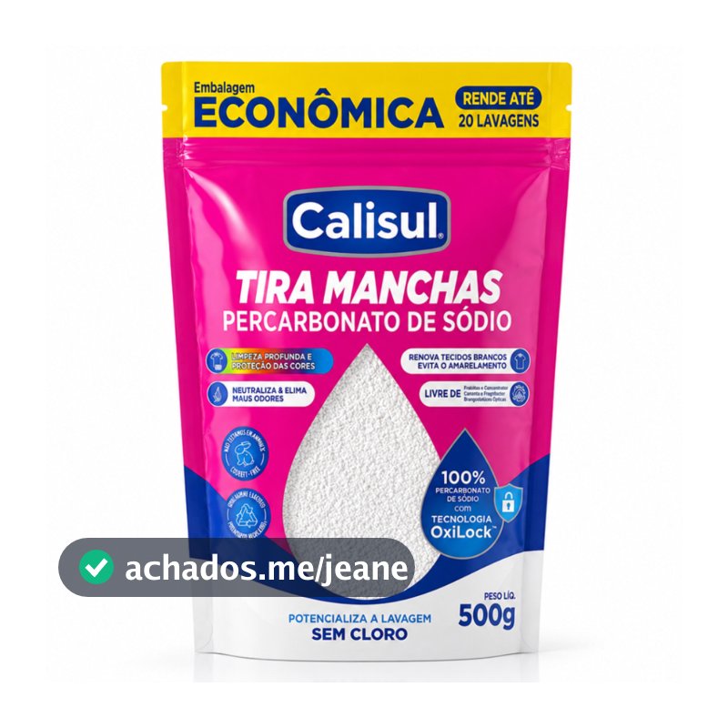 Percarbonato de Sódio 100% Puro Granulado Tira Manchas Roupas Brancas e Coloridas