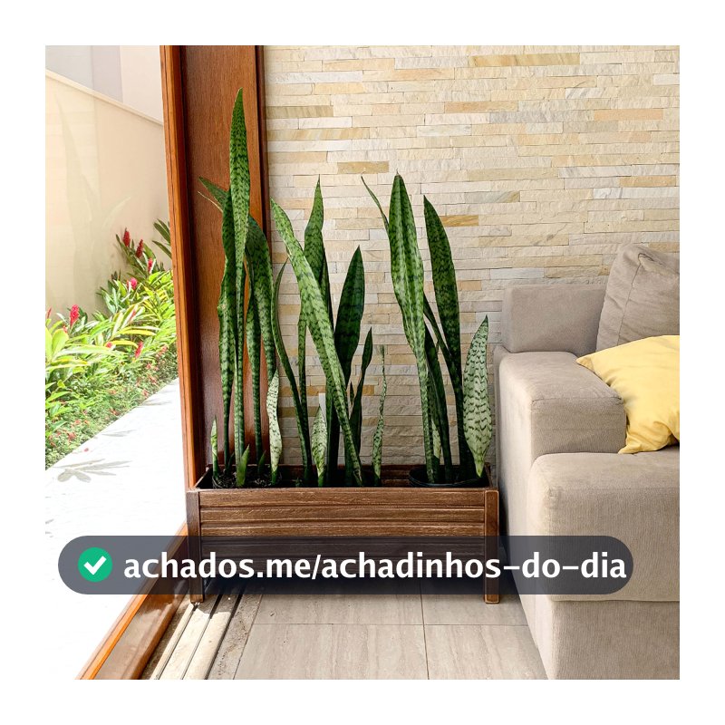 Vaso Floreira De Madeira Ripada 80cm Decorativa Grande