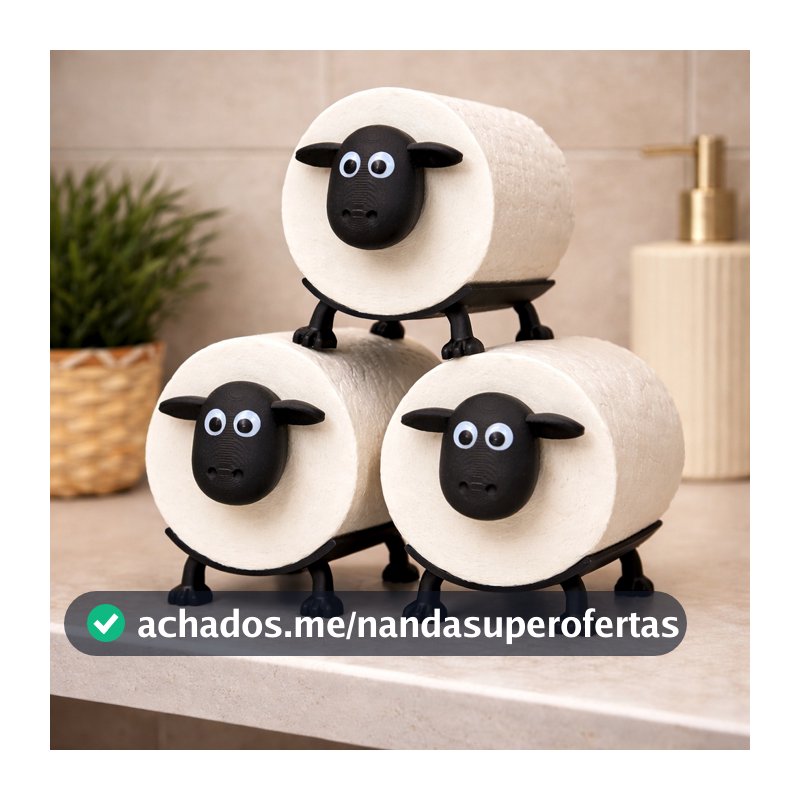 Suporte Para Papel Higiênico Decorativo Porta Rolos Animais Ovelha Sapo Cachorro Banheiro