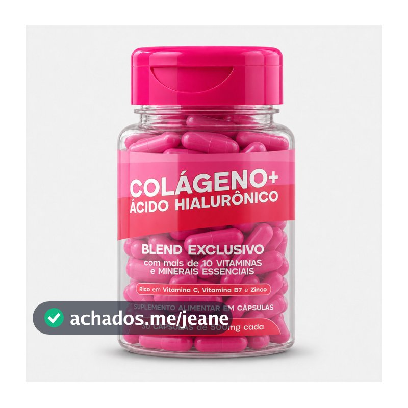 Colágeno Verisol + Ácido Hialurônico - Vitamina capilar -   Pele Cabelos Unhas