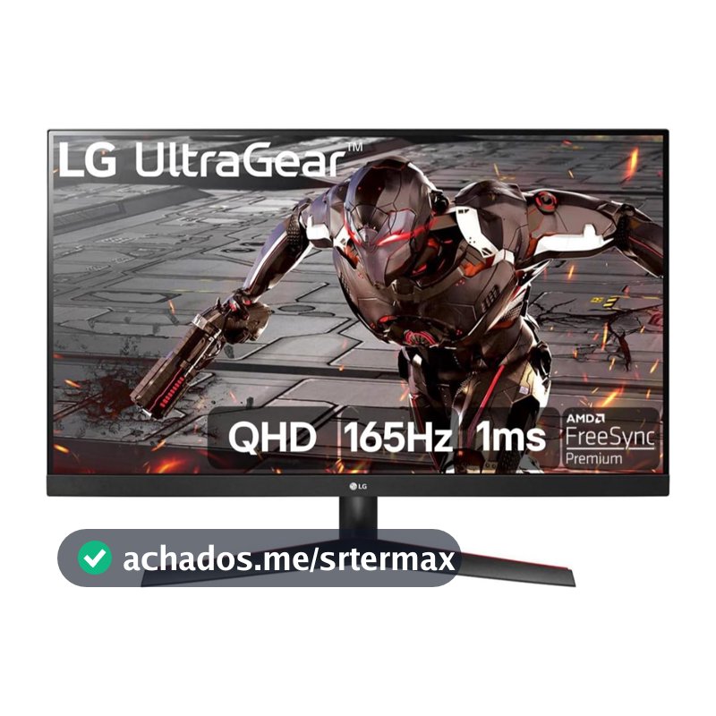 Monitor Gamer LG UltraGear 32" QHD 165Hz 1ms (MBR) HDR10 FreeSync Premium