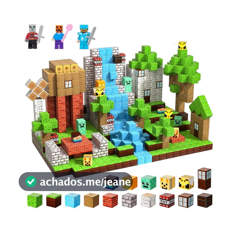 Blocos Magnéticos de Montar Infantil com Bonecos