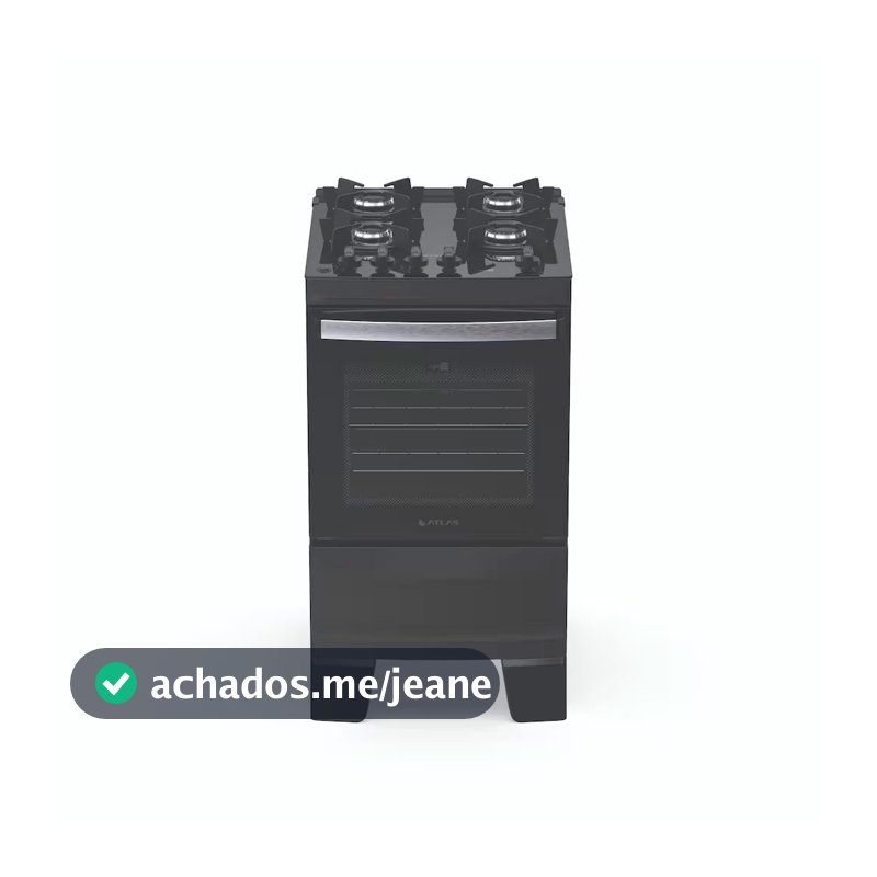 Fogão Agile Up Glass 4 Bocas com Mesa de Vidro e Acendimento Automático Atlas