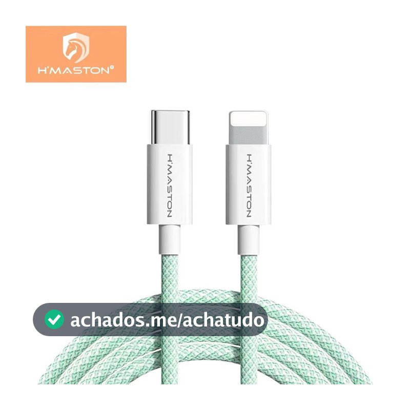 H'maston HB06 Cabo Carregador Usb C Original 27W 1 Metro