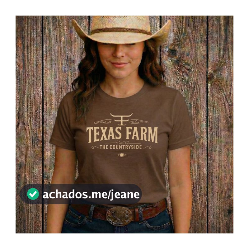Camiseta Feminina Look Rodeio Festa Do Peão TEXAS FARM Cowgirl Boiadeira