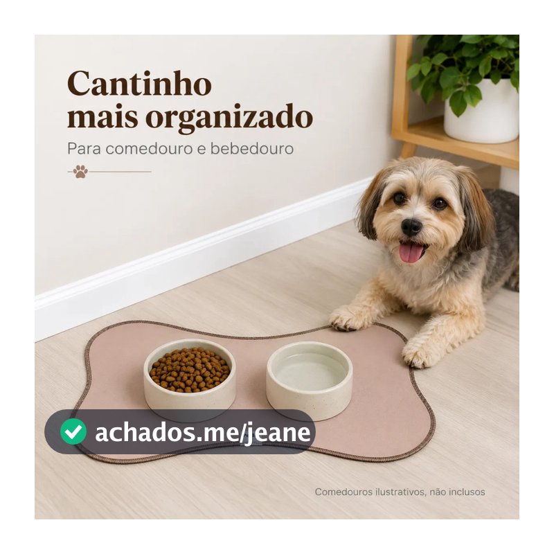 Tapete Tapetinho para Comedouro/Bebedouro Pet Jogo Americano Cachorro e Gato Corino 56x29cm Petliz
