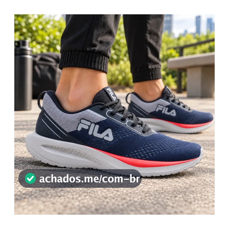 Tênis Fila Rise Up Masculino Preto Cinza Academia Treino Original Confortavel Caminhada Dia a Dia
