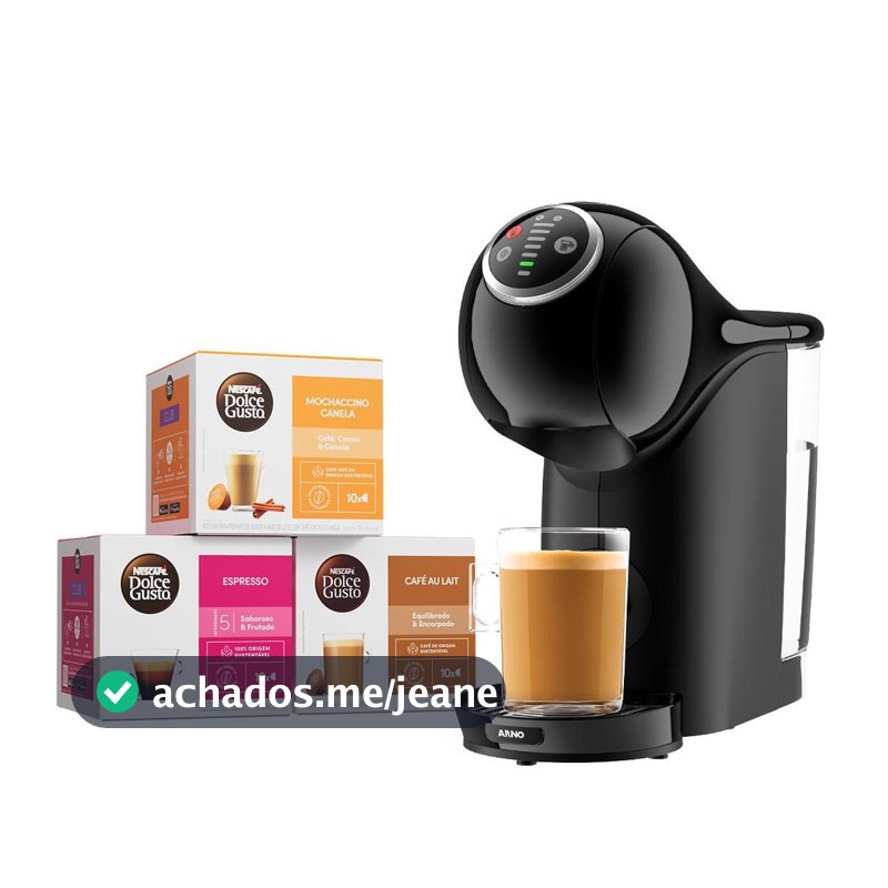 Kit Cafeteira Dolce Gusto Genio S Plus Preta + 30 cápsulas