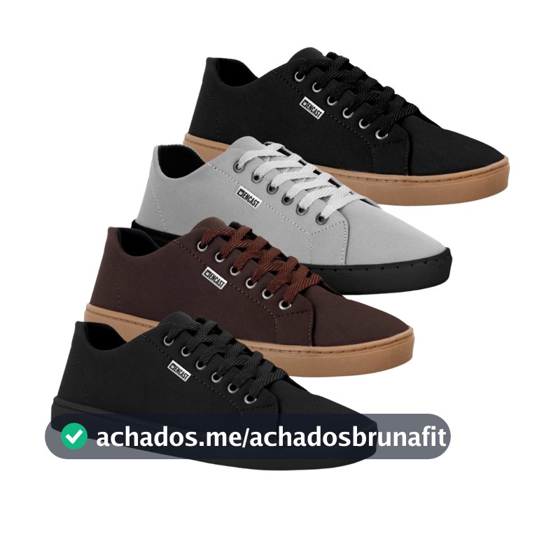 Kit 4 pares de tênis cores variadas para o dia a dia