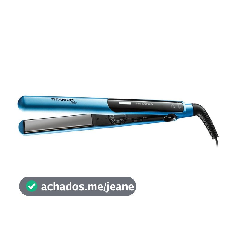 Prancha Britânia Cordão Giratório 220ºC Titanium Blue
