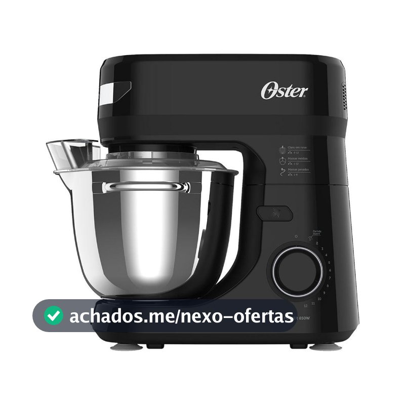 Batedeira Planetária Oster 4L 850W Preto/inox 220V OBAT641-220