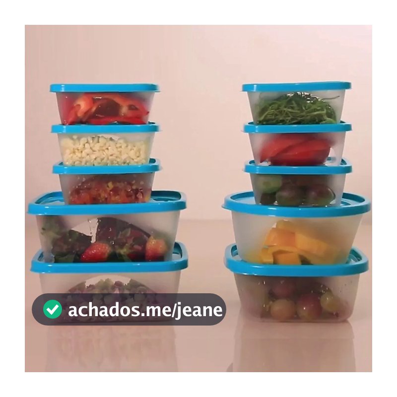 Kit Potes para Mantimentos e organização 10 Peças Jaguar Utilidades
