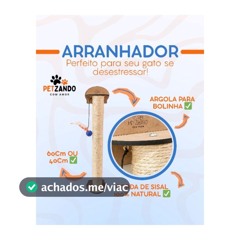 Arranhador Parede para Gatos Brinquedo Pet Poste Sisal
