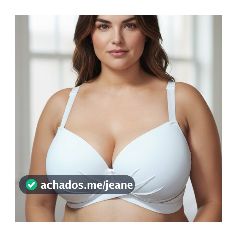 Sutiã Plus Size Base Cruzada Reforçado, Com Bojo Up Tamanho 54 e 56